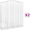 Image de vidaXL - Schanskorven - 2 - st - gewelfd - 200x50x220/240 - cm - ijzer