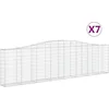 Image de vidaXL - Schanskorven - 7 - st - gewelfd - 400x30x100/120 - cm - ijzer