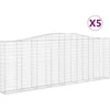 Image de vidaXL - Schanskorven - 5 - st - gewelfd - 400x30x140/160 - cm - ijzer