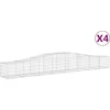 Image de vidaXL - Schanskorven - 4 - st - gewelfd - 400x50x40/60 - cm - ijzer