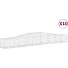 Image de vidaXL - Schanskorven - 10 - st - gewelfd - 400x50x40/60 - cm - gegalvaniseerd - ijzer