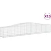 Image de vidaXL - Schanskorven - 15 - st - gewelfd - 400x50x60/80 - cm - gegalvaniseerd - ijzer