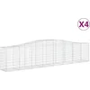 Image de vidaXL - Schanskorven - 4 - st - gewelfd - 400x50x80/100 - cm - gegalvaniseerd - ijzer