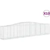 Image de vidaXL - Schanskorven - 10 - st - gewelfd - 400x50x80/100 - cm - ijzer