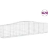 Image de vidaXL - Schanskorven - 20 - st - gewelfd - 400x50x80/100 - cm - ijzer