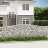 Image de vidaXL - Schanskorven - 4 - st - gewelfd - 400x50x120/140 - cm - ijzer