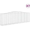 Image de vidaXL - Schanskorven - 7 - st - gewelfd - 400x50x120/140 - cm - ijzer