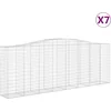 Image de vidaXL - Schanskorven - 7 - st - gewelfd - 400x50x140/160 - cm - ijzer