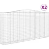 Image de vidaXL - Schanskorven - 2 - st - gewelfd - 400x50x200/220 - cm - ijzer