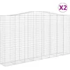 Image de vidaXL - Schanskorven - 2 - st - gewelfd - 400x50x220/240 - cm - ijzer