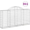 Image de vidaXL - Schanskorven - 11 - st - gewelfd - 200x30x100/120 - cm - ijzer