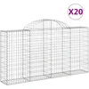Image de vidaXL - Schanskorven - 20 - st - gewelfd - 200x30x100/120 - cm - ijzer