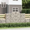 Image de vidaXL - Schanskorven - 2 - st - gewelfd - 200x30x120/140 - cm - ijzer