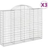 Image de vidaXL - Schanskorven - 3 - st - gewelfd - 200x30x140/160 - cm - ijzer