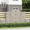Image de vidaXL - Schanskorven - 6 - st - gewelfd - 200x30x140/160 - cm - ijzer