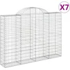 Image de vidaXL - Schanskorven - 7 - st - gewelfd - 200x30x140/160 - cm - ijzer