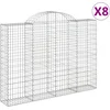 Image de vidaXL - Schanskorven - 8 - st - gewelfd - 200x30x140/160 - cm - ijzer