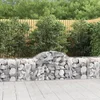 Image de vidaXL - Schanskorven - 10 - st - gewelfd - 200x50x60/80 - cm - gegalvaniseerd - ijzer