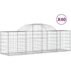 Image de vidaXL - Schanskorven - 40 - st - gewelfd - 200x50x60/80 - cm - ijzer
