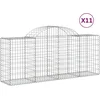 Image de vidaXL - Schanskorven - 11 - st - gewelfd - 200x50x80/100 - cm - ijzer