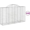 Image de vidaXL - Schanskorven - 20 - st - gewelfd - 200x50x120/140 - cm - ijzer