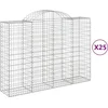 Image de vidaXL - Schanskorven - 25 - st - gewelfd - 200x50x140/160 - cm - ijzer