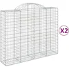 Image de vidaXL - Schanskorven - 2 - st - gewelfd - 200x50x160/180 - cm - ijzer