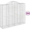 Image de vidaXL - Schanskorven - 4 - st - gewelfd - 200x50x160/180 - cm - ijzer