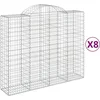 Image de vidaXL - Schanskorven - 8 - st - gewelfd - 200x50x160/180 - cm - ijzer