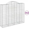 Image de vidaXL - Schanskorven - 12 - st - gewelfd - 200x50x160/180 - cm - ijzer