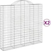 Image de vidaXL - Schanskorven - 2 - st - gewelfd - 200x50x180/200 - cm - ijzer