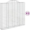 Image de vidaXL - Schanskorven - 3 - st - gewelfd - 200x50x180/200 - cm - ijzer