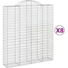 Image de vidaXL - Schanskorven - 8 - st - gewelfd - 200x50x220/240 - cm - ijzer