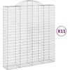 Image de vidaXL - Schanskorven - 11 - st - gewelfd - 200x50x220/240 - cm - ijzer