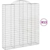 Image de vidaXL - Schanskorven - 13 - st - gewelfd - 200x50x220/240 - cm - ijzer