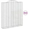 Image de vidaXL - Schanskorven - 14 - st - gewelfd - 200x50x220/240 - cm - ijzer