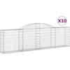 Image de vidaXL - Schanskorven - 10 - st - gewelfd - 300x30x80/100 - cm - ijzer