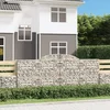 Image de vidaXL - Schanskorven - 13 - st - gewelfd - 300x30x120/140 - cm - ijzer