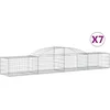 Image de vidaXL - Schanskorven - 7 - st - gewelfd - 300x50x40/60 - cm - gegalvaniseerd - ijzer