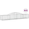Image de vidaXL - Schanskorven - 25 - st - gewelfd - 300x50x40/60 - cm - gegalvaniseerd - ijzer