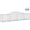 Image de vidaXL - Schanskorven - 20 - st - gewelfd - 300x50x60/80 - cm - gegalvaniseerd - ijzer