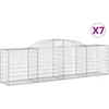 Image de vidaXL - Schanskorven - 7 - st - gewelfd - 300x50x80/100 - cm - gegalvaniseerd - ijzer