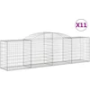 Image de vidaXL - Schanskorven - 11 - st - gewelfd - 300x50x80/100 - cm - ijzer