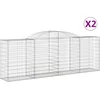 Image de vidaXL - Schanskorven - 2 - st - gewelfd - 300x50x80/120 - cm - ijzer