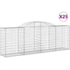Image de vidaXL - Schanskorven - 25 - st - gewelfd - 300x50x100/120 - cm - ijzer