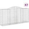 Image de vidaXL - Schanskorven - 7 - st - gewelfd - 300x50x140/160 - cm - ijzer