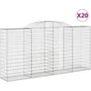Image de vidaXL - Schanskorven - 20 - st - gewelfd - 300x50x140/160 - cm - ijzer