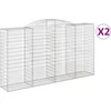Image de vidaXL - Schanskorven - 2 - st - gewelfd - 300x50x160/180 - cm - ijzer