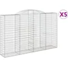 Image de vidaXL - Schanskorven - 5 - st - gewelfd - 300x50x180/200 - cm - ijzer