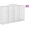 Image de vidaXL - Schanskorven - 9 - st - gewelfd - 300x50x180/200 - cm - ijzer